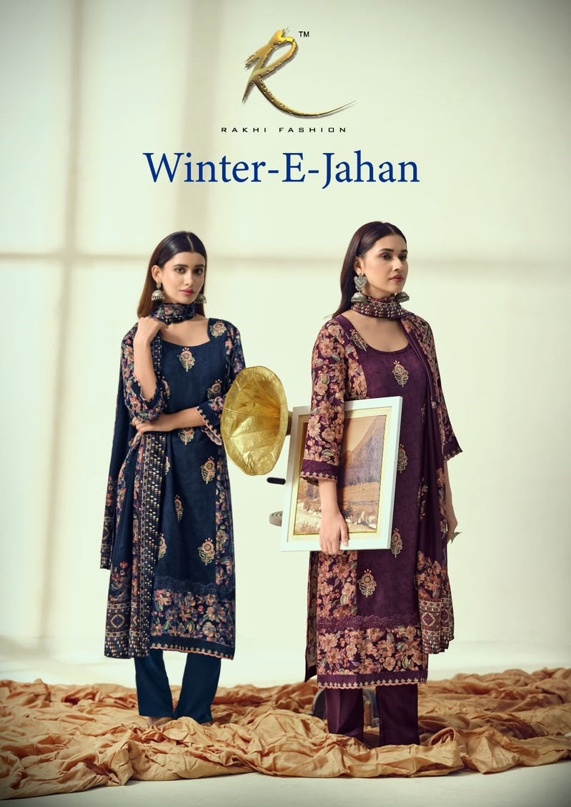 Winter E Jahan Rakhi Fashion Pashmina Suits Wholesale