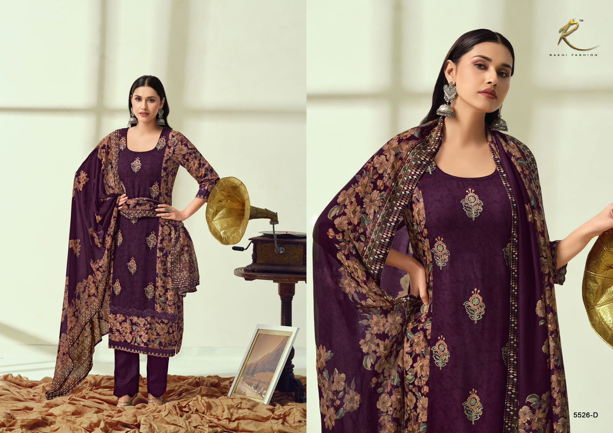 Winter E Jahan Rakhi Fashion Pashmina Suits Wholesale