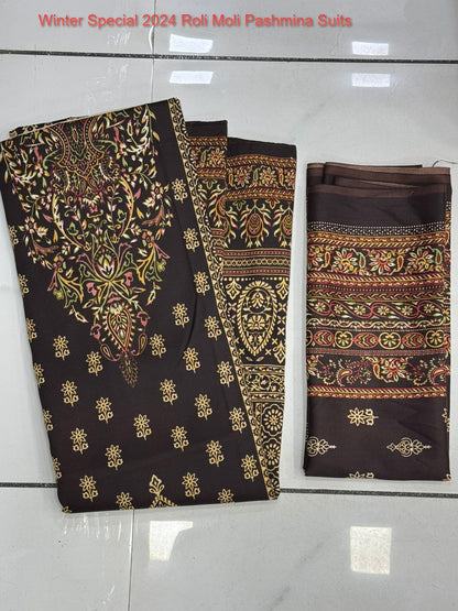 Winter Special 2024 Roli Moli Pashmina Suits Wholesale Rate