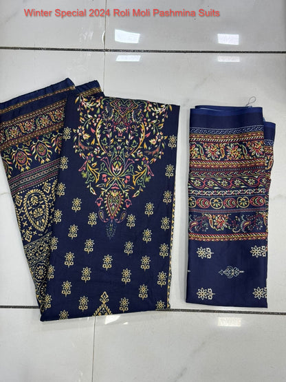 Winter Special 2024 Roli Moli Pashmina Suits Wholesale Rate
