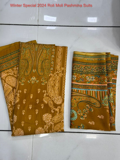 Winter Special 2024 Roli Moli Pashmina Suits Wholesale Rate