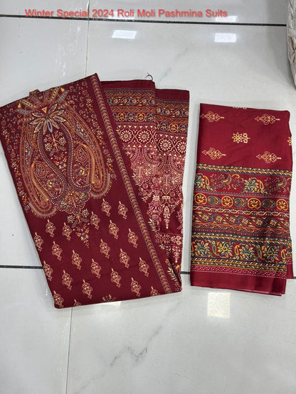 Winter Special 2024 Roli Moli Pashmina Suits Wholesale Rate