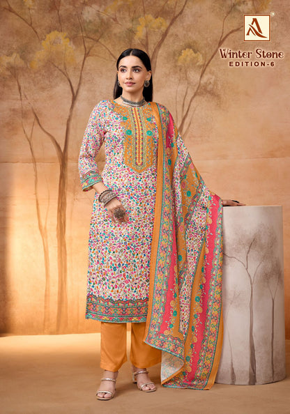 Winter Stone 6 Alok Karachi Salwar Suits Manufacturer