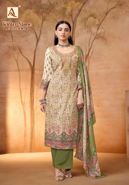 Winter Stone 6 Alok Karachi Salwar Suits Manufacturer