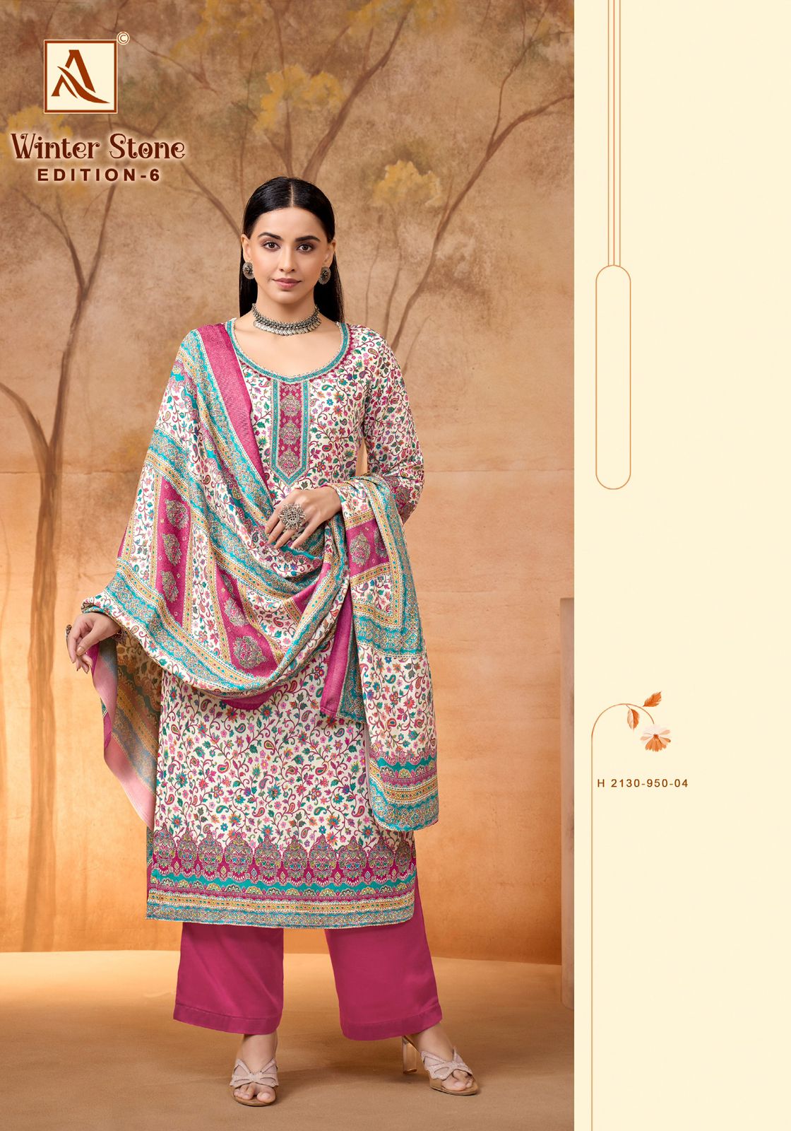 Winter Stone 6 Alok Karachi Salwar Suits Manufacturer