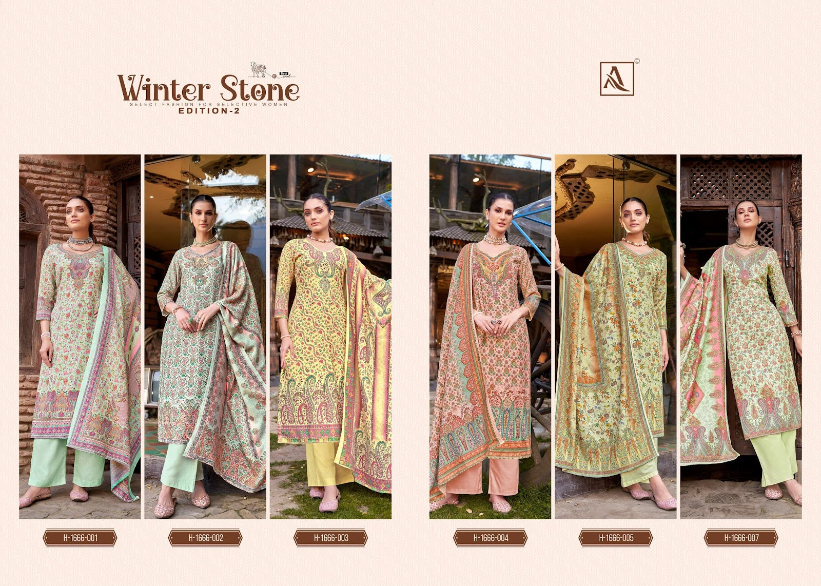 Winter Stone Edition 2 Alok Viscose Pashmina Suits Wholesaler Gujarat