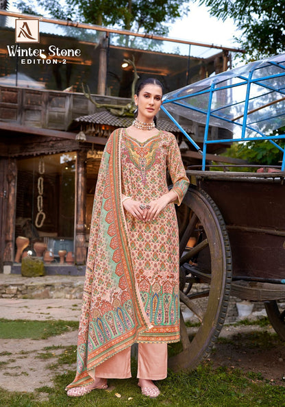 Winter Stone Edition 2 Alok Viscose Pashmina Suits Wholesaler Gujarat