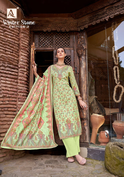 Winter Stone Edition 2 Alok Viscose Pashmina Suits Wholesaler Gujarat