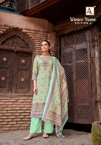 Winter Stone Edition 2 Alok Viscose Pashmina Suits Wholesaler Gujarat