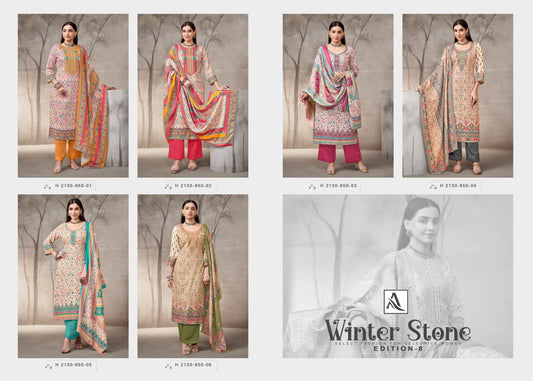 Winter Stone Edition 8 Alok Viscose Pashmina Suits Exporter Gujarat