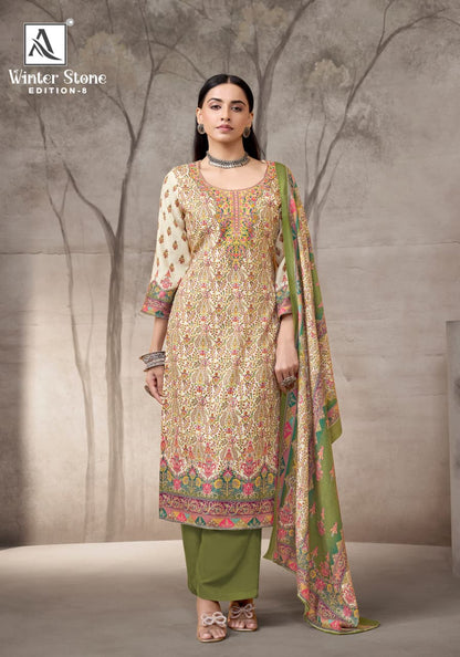 Winter Stone Edition 8 Alok Viscose Pashmina Suits Exporter Gujarat