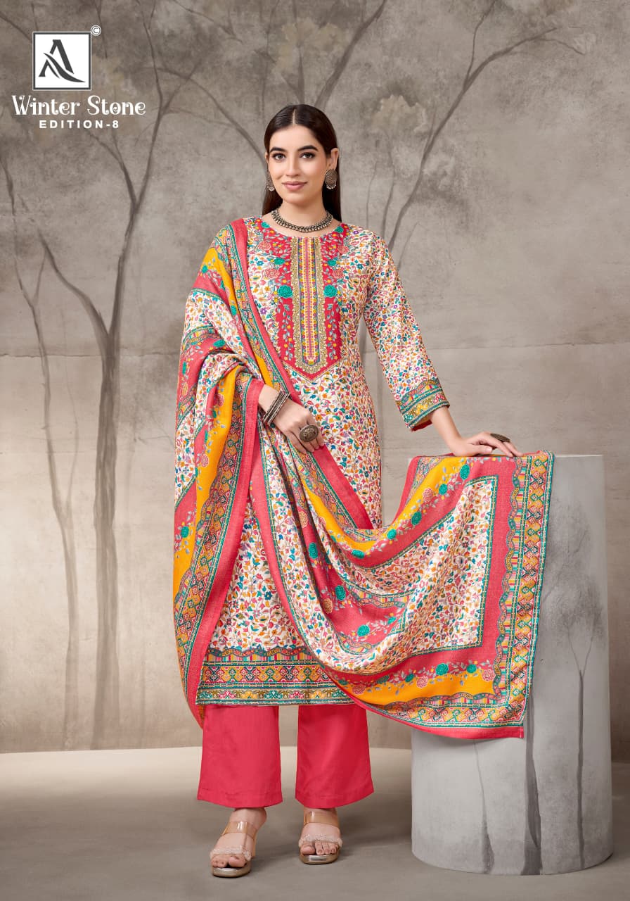 Winter Stone Edition 8 Alok Viscose Pashmina Suits Exporter Gujarat