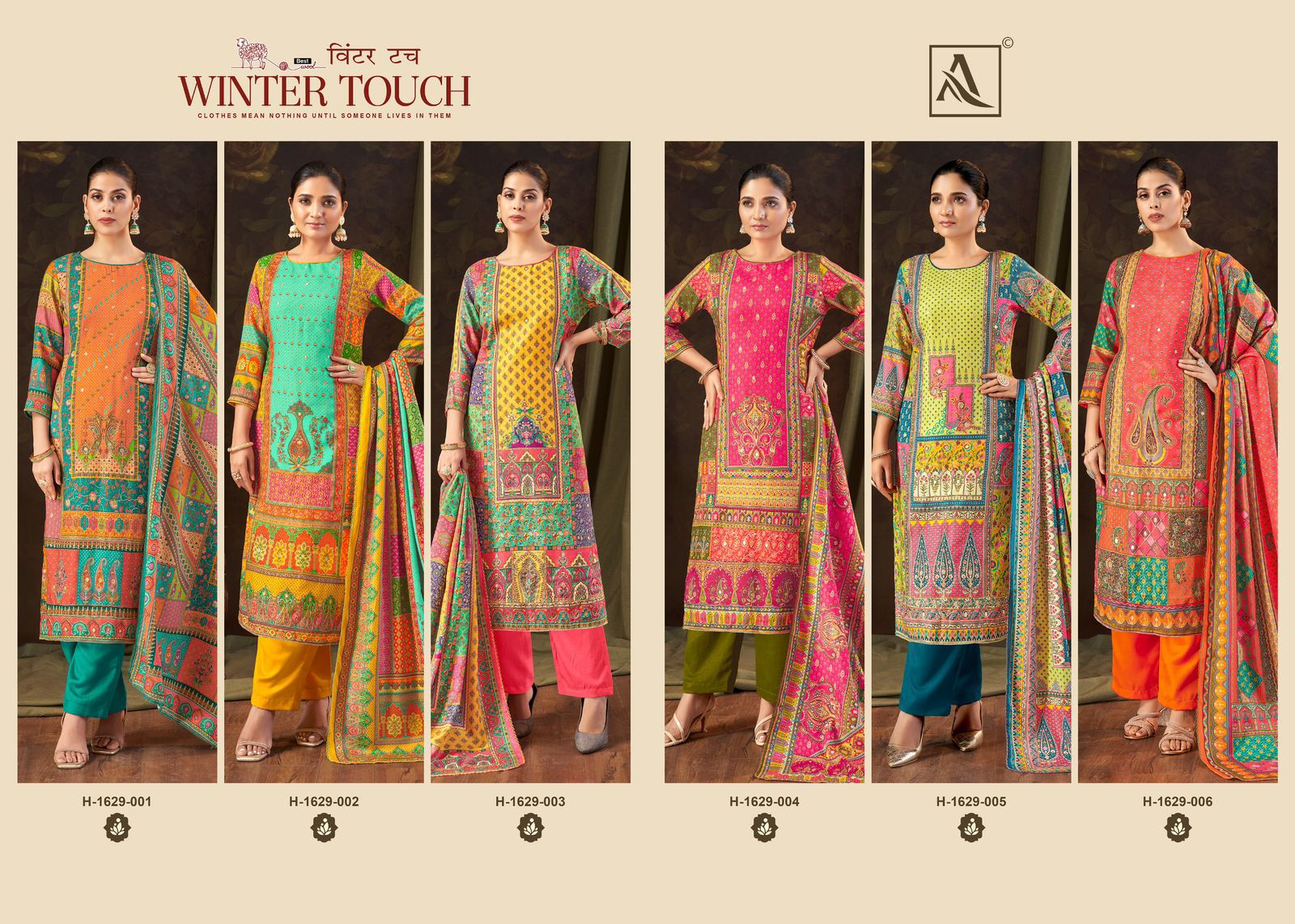 Winter Touch Alok Premium Viscose Pashmina Suits Supplier Ahmedabad