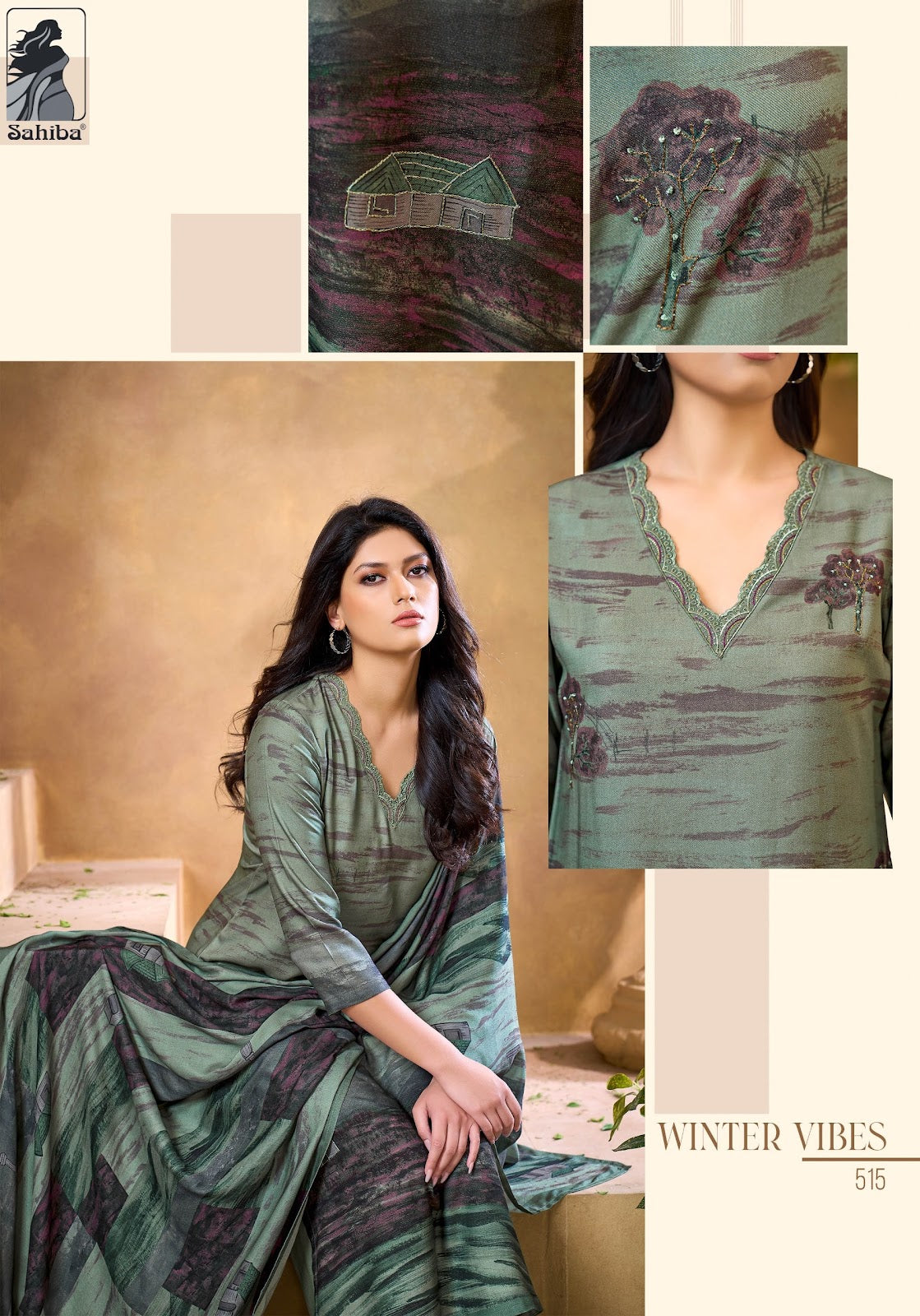 Winter Vibes Sahiba Karachi Pashmina Salwar Suits Exporter