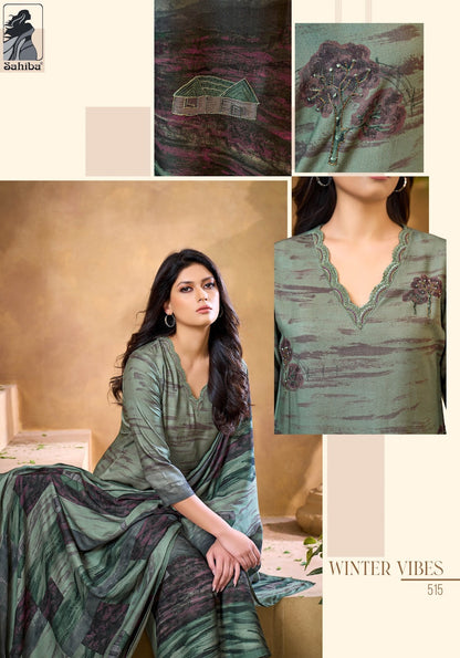 Winter Vibes Sahiba Karachi Pashmina Salwar Suits Exporter