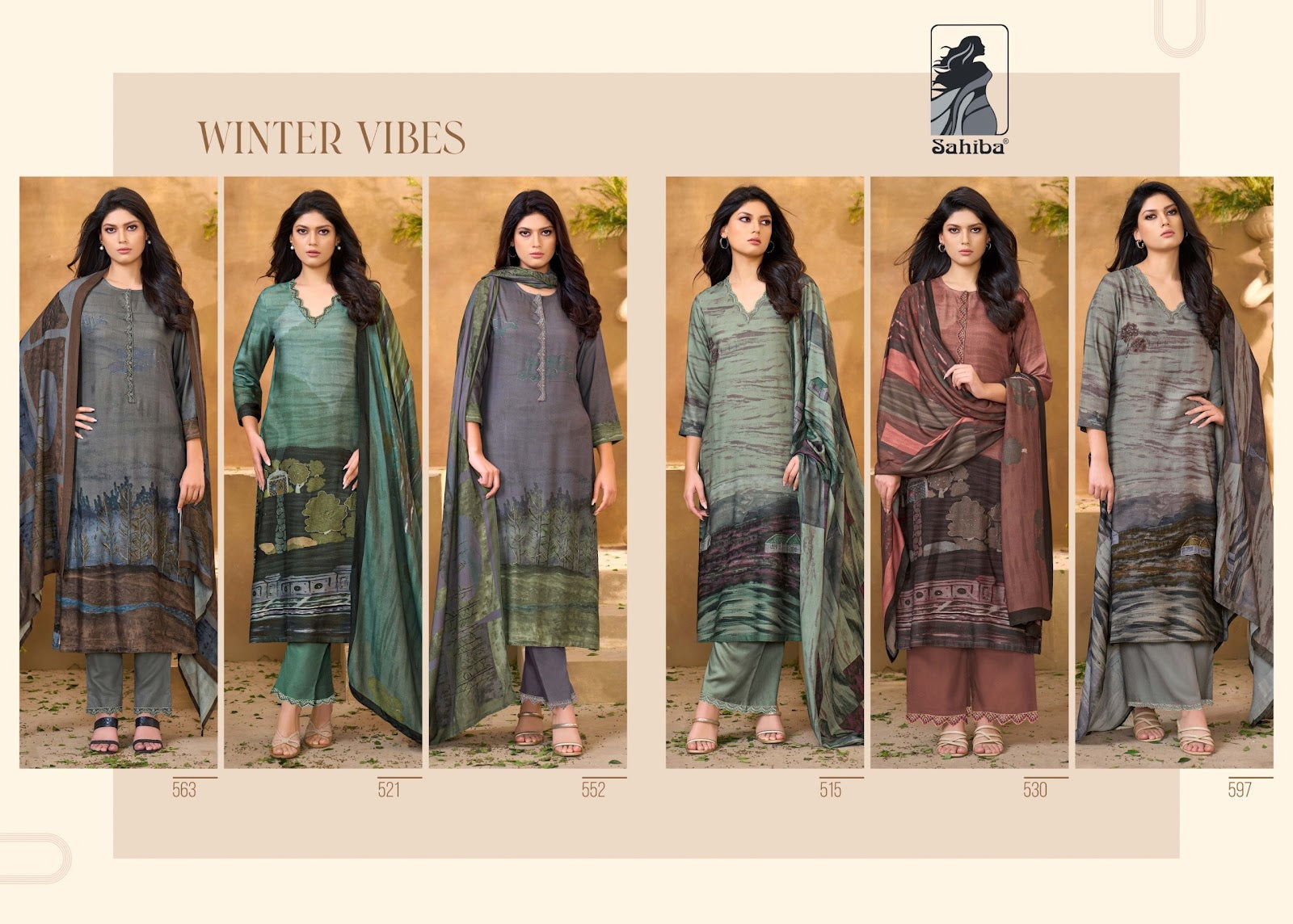 Winter Vibes Sahiba Karachi Pashmina Salwar Suits Exporter