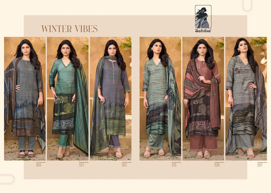 Winter Vibes Sahiba Karachi Pashmina Salwar Suits Exporter