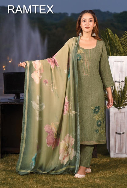 Winter Wardrobe Ramtex Pashmina Suits Exporter Ahmedabad