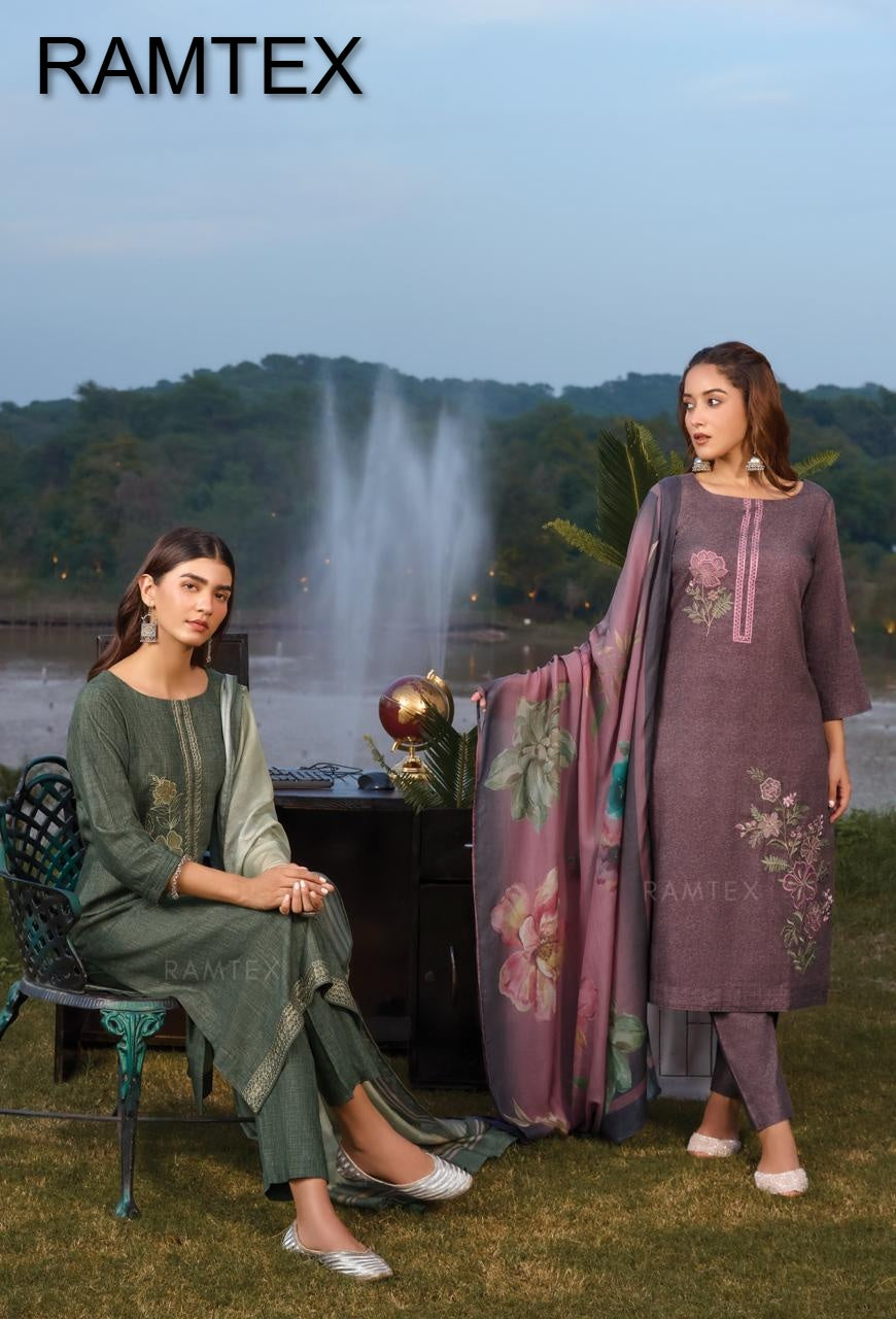 Winter Wardrobe Ramtex Pashmina Suits Exporter Ahmedabad