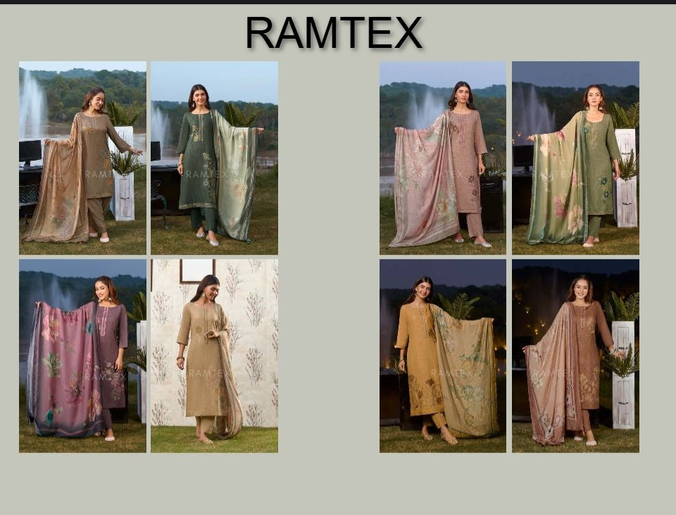 Winter Wardrobe Ramtex Pashmina Suits Exporter Ahmedabad