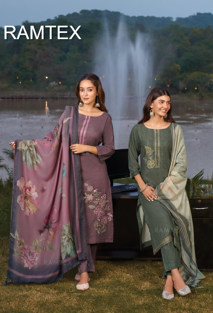 Winter Wardrobe Ramtex Pashmina Suits Exporter Ahmedabad