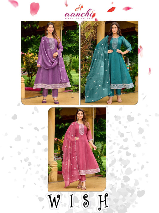 Wish Aanchi Crunchy Readymade Anarkali Suits Exporter