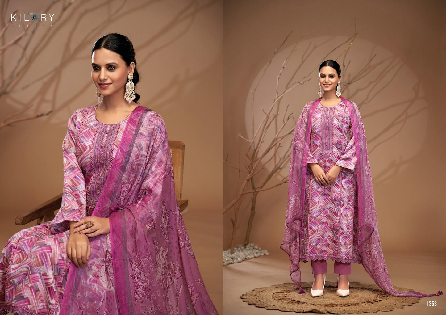 Wo Noor Kilory Pure Jam Pant Style Suits Wholesaler Gujarat