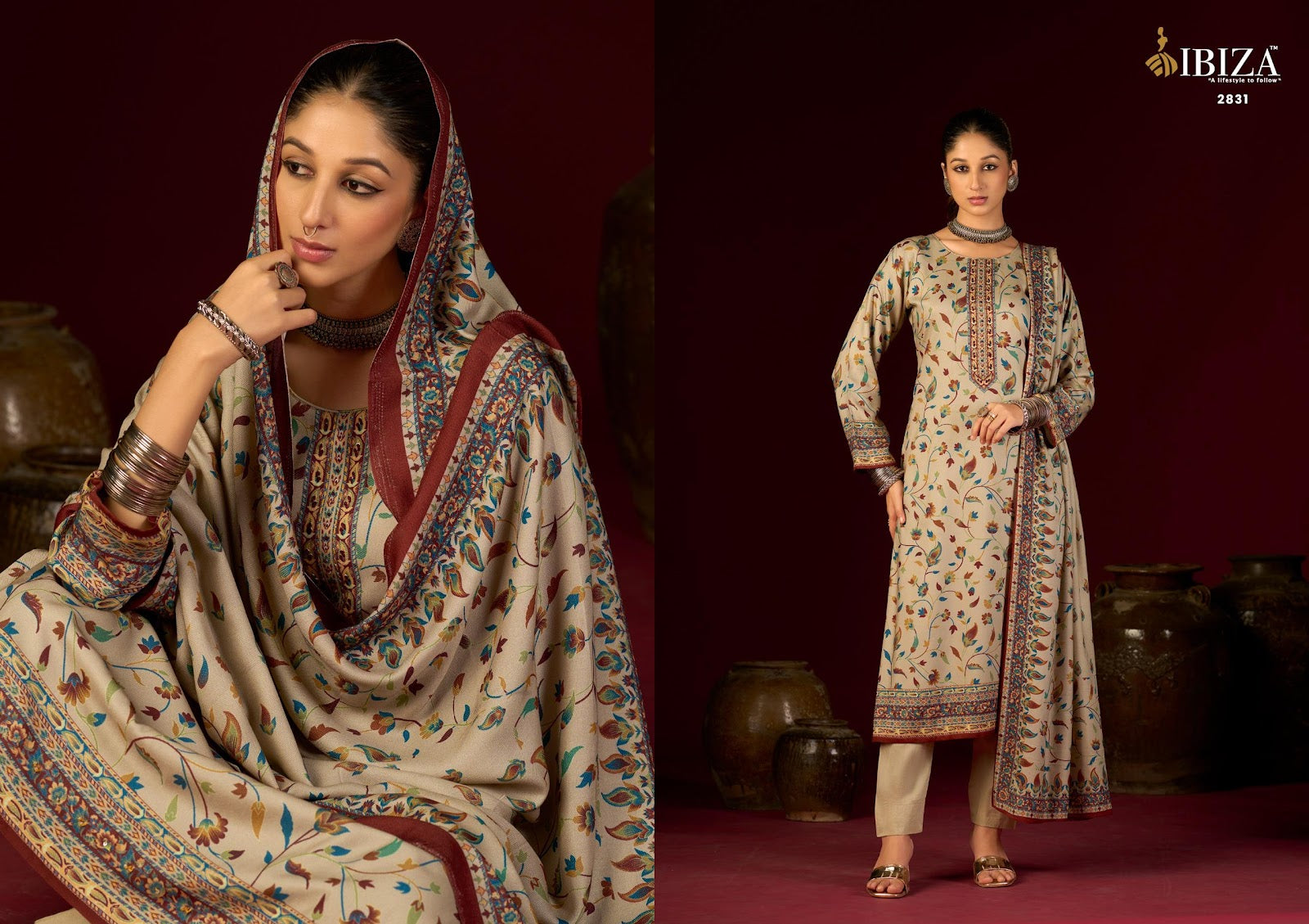 Womade Ibiza Pashmina Suits Wholesaler India