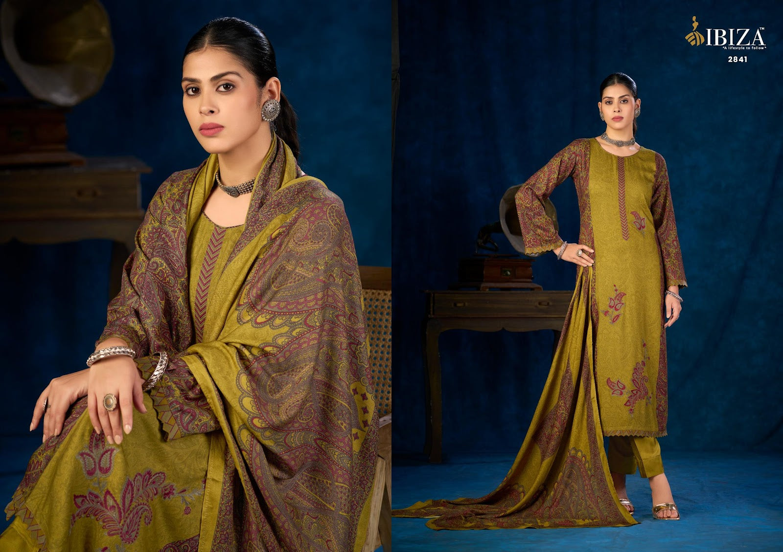 Womade Vol 2 Ibiza Pashmina Suits Wholesaler India