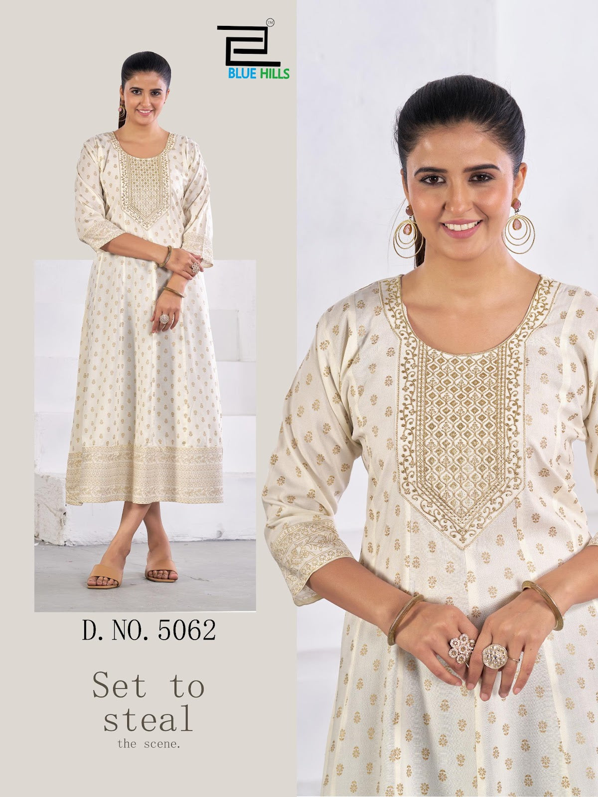 Womaniya Pro Blue Hills Rayon 14Kg Long Kurtis Manufacturer