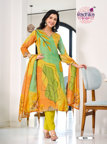 Womaniya Radhika Lifestyle Simmer Readymade Pant Style Suits Exporter India