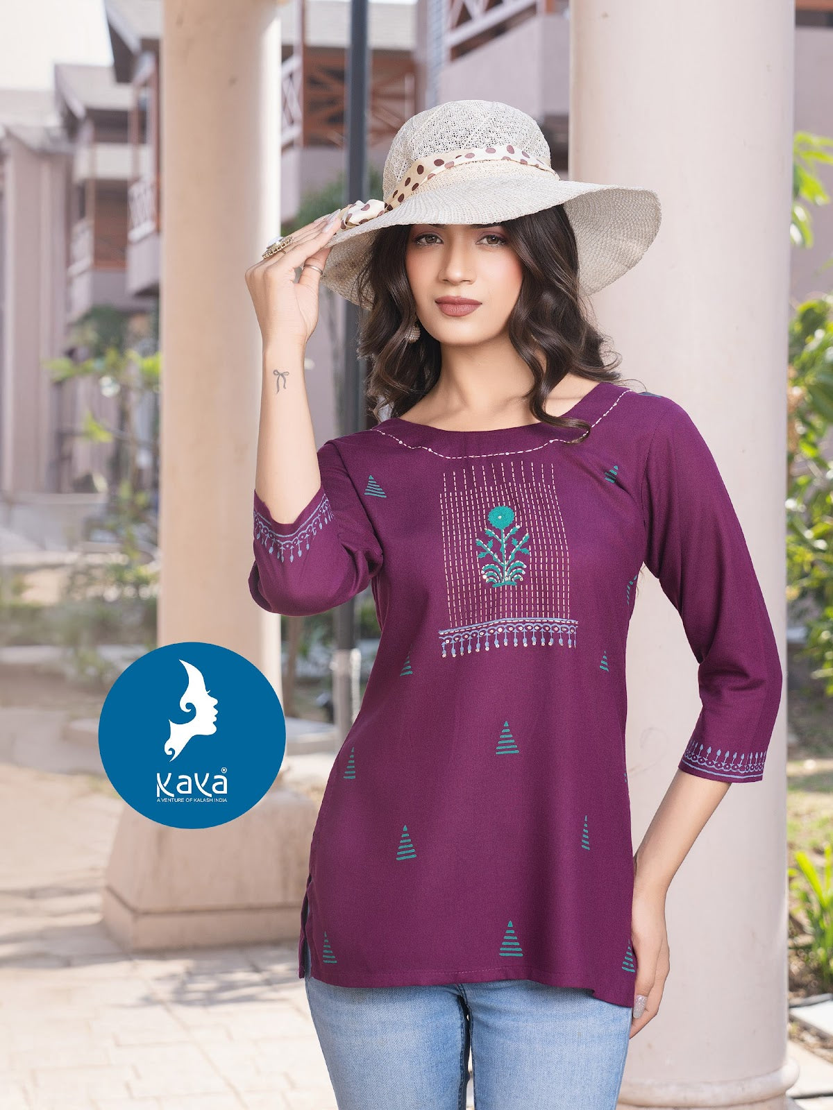 Womenia Kaya Reyon Short Kurtis Manufacturer India