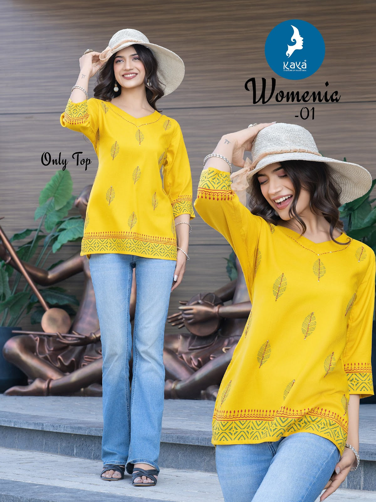 Womenia Kaya Reyon Short Kurtis Manufacturer India