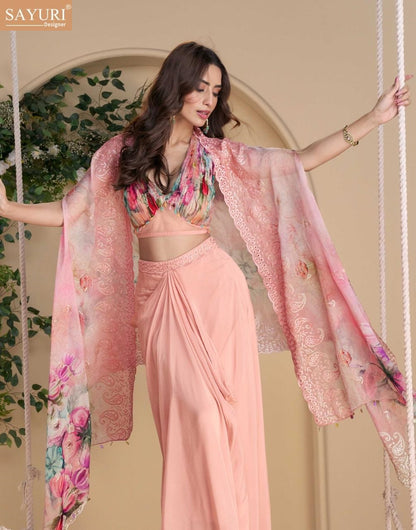 Wonaya Sayuri Chinon Indo Western Pair Wholesaler Ahmedabad