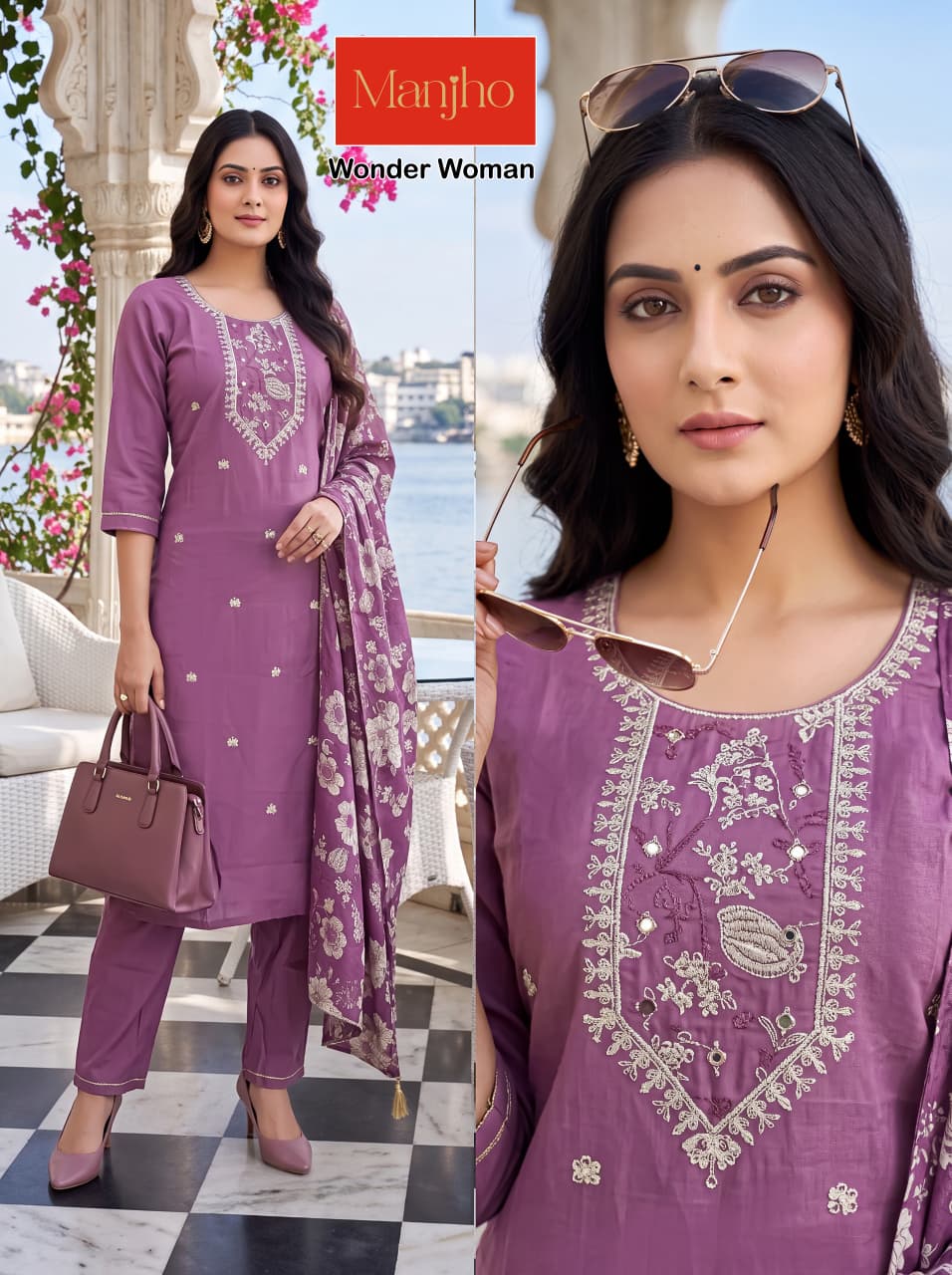 Wonder Woman Manjho Vatican Readymade Pant Style Suits Wholesaler Ahmedabad