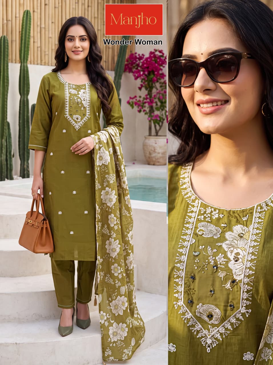 Wonder Woman Manjho Vatican Readymade Pant Style Suits Wholesaler Ahmedabad