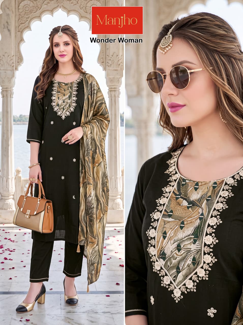 Wonder Woman Manjho Vatican Readymade Pant Style Suits Wholesaler Ahmedabad