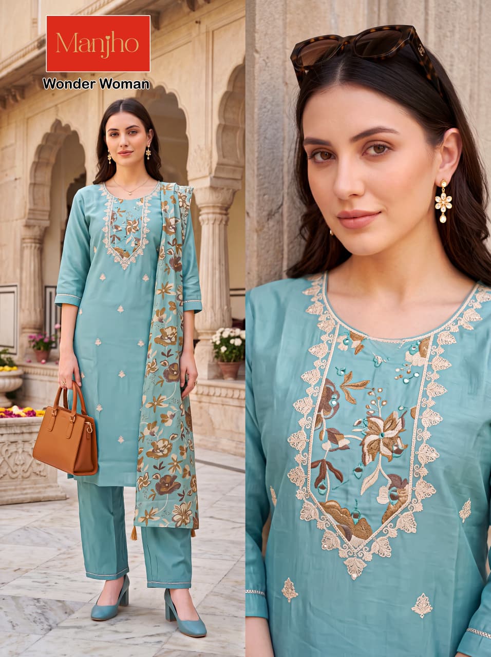 Wonder Woman Manjho Vatican Readymade Pant Style Suits Wholesaler Ahmedabad