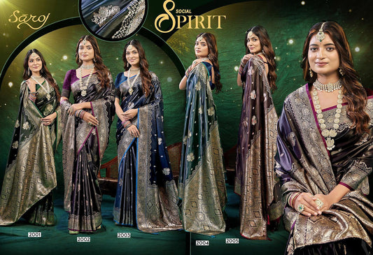 Wonderlook Satin Saroski 2 Saroj Silk Sarees Manufacturer