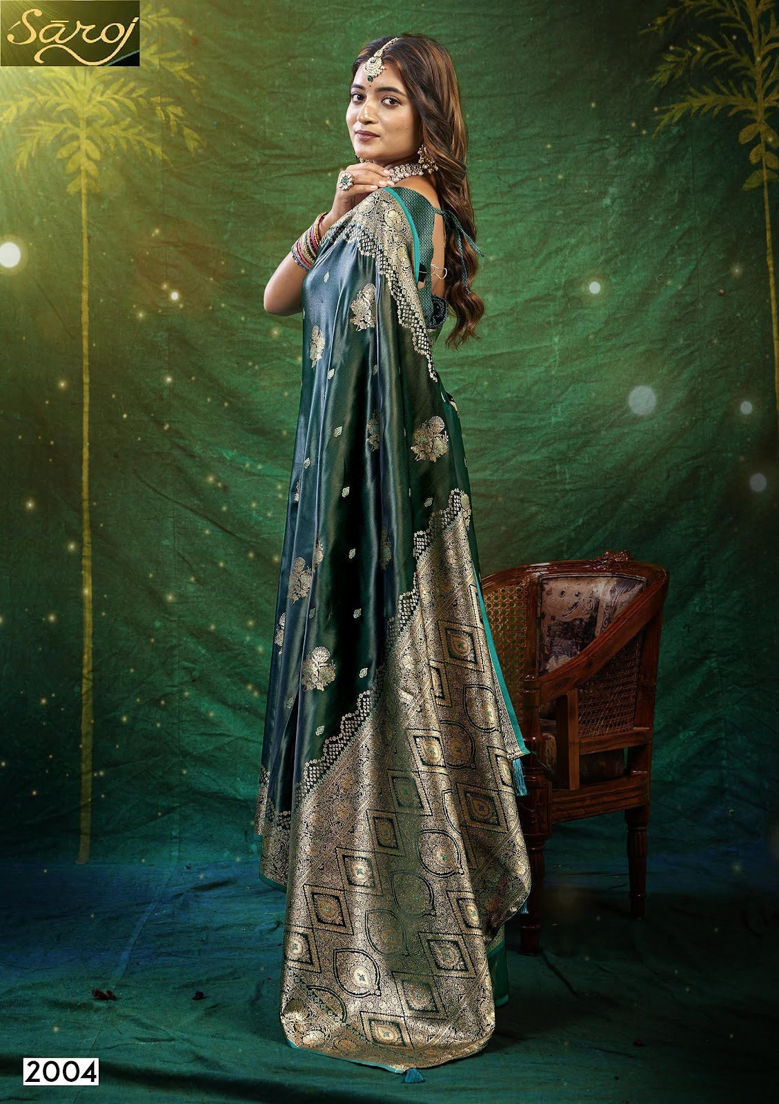 Wonderlook Satin Saroski 2 Saroj Silk Sarees Manufacturer