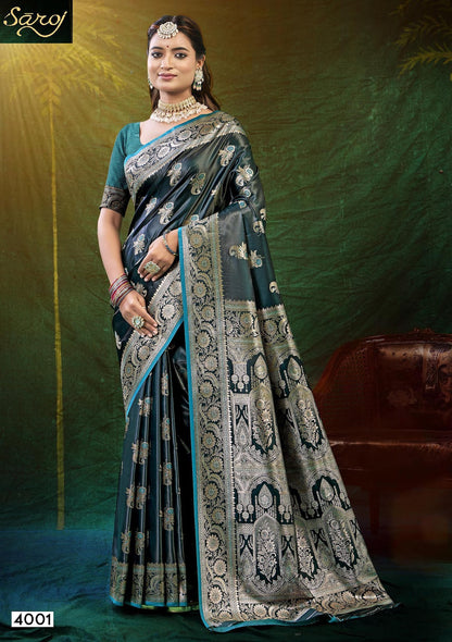 Wonderlook Satin Saroski 4 Saroj Silk Sarees Supplier