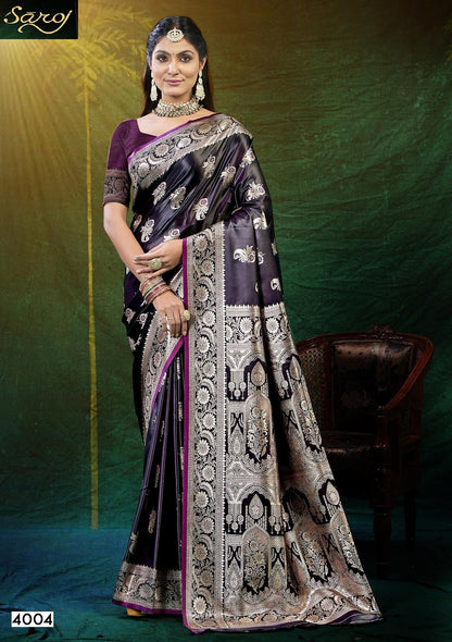 Wonderlook Satin Saroski 4 Saroj Silk Sarees Supplier