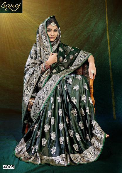 Wonderlook Satin Saroski 4 Saroj Silk Sarees Supplier