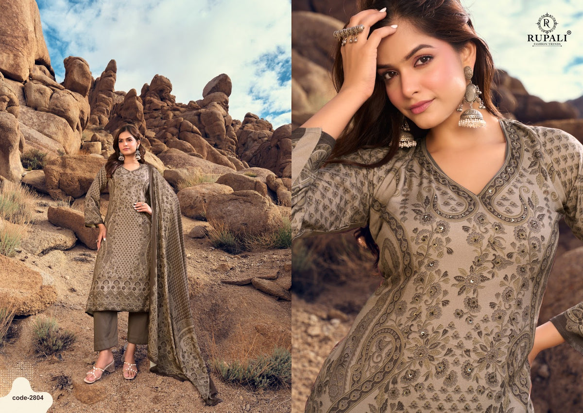 Woolen Tosh Rupali Viscose Pashmina Suits Supplier Gujarat