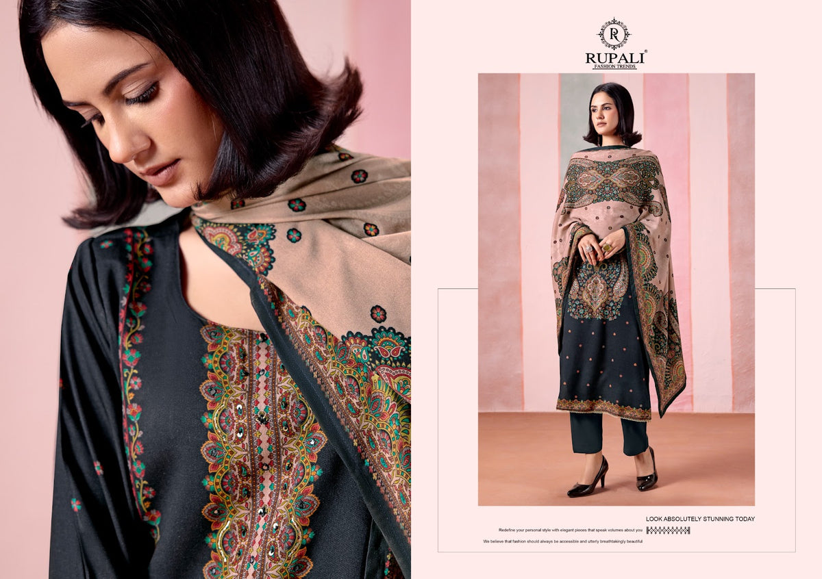 Woolen Tosh Vol 2 Rupali Viscose Pashmina Suits Exporter