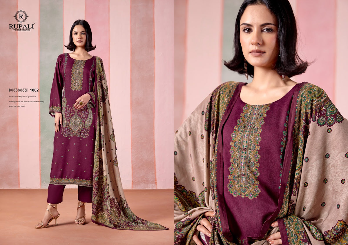Woolen Tosh Vol 2 Rupali Viscose Pashmina Suits Exporter
