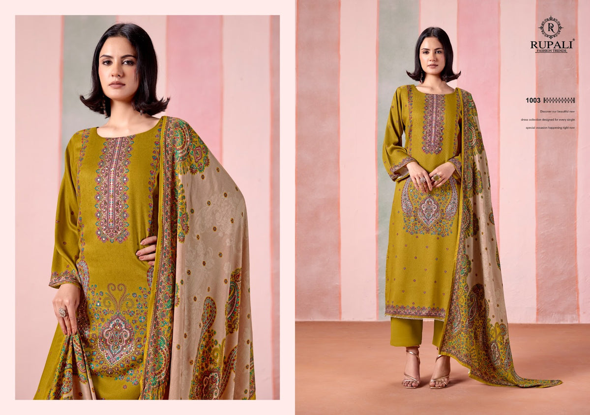 Woolen Tosh Vol 2 Rupali Viscose Pashmina Suits Exporter