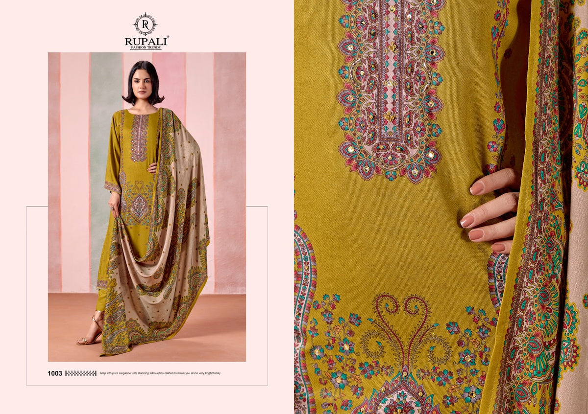 Woolen Tosh Vol 2 Rupali Viscose Pashmina Suits Exporter