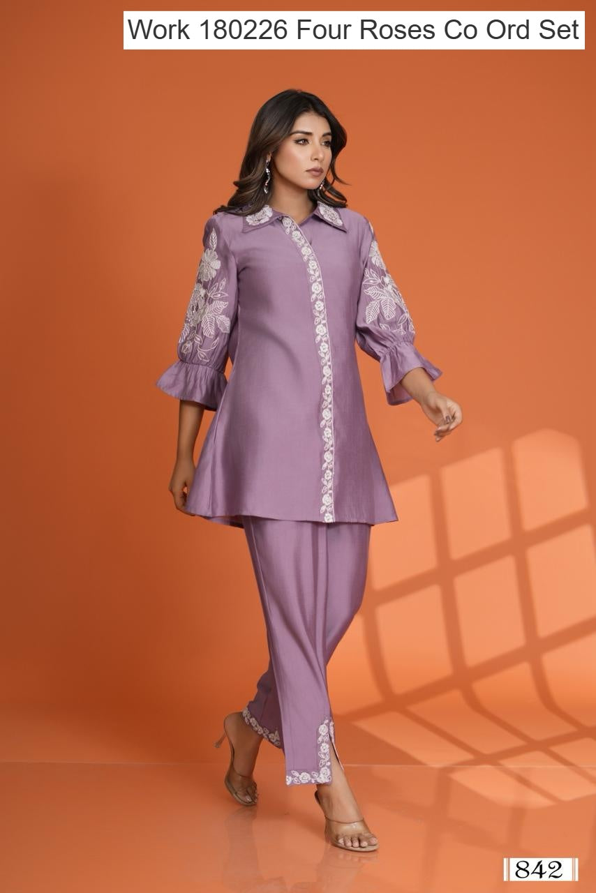 Work 180226 Four Roses Roman Glass Co Ord Set Manufacturer