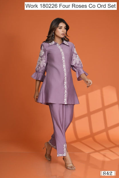 Work 180226 Four Roses Roman Glass Co Ord Set Manufacturer